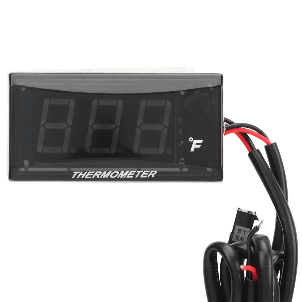 Motorcycle Water Temperature Gauge Ultra Thin LCD Display ABS Housing Water Temp Meter for