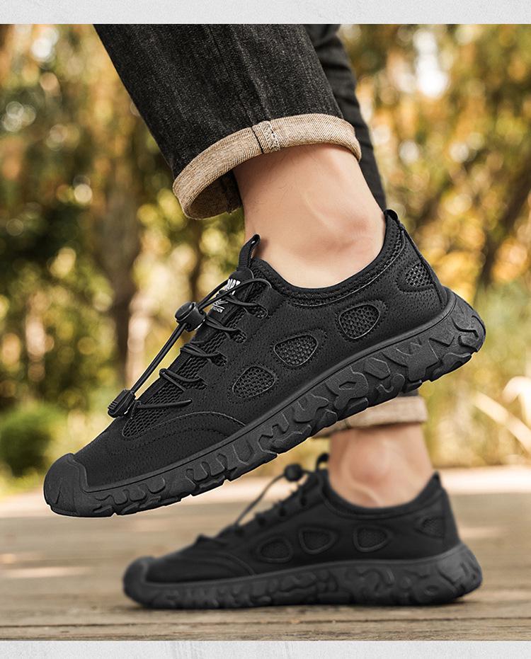 Men's Breathable Mesh Non-Slip Casual Shoes for Work and Sports
