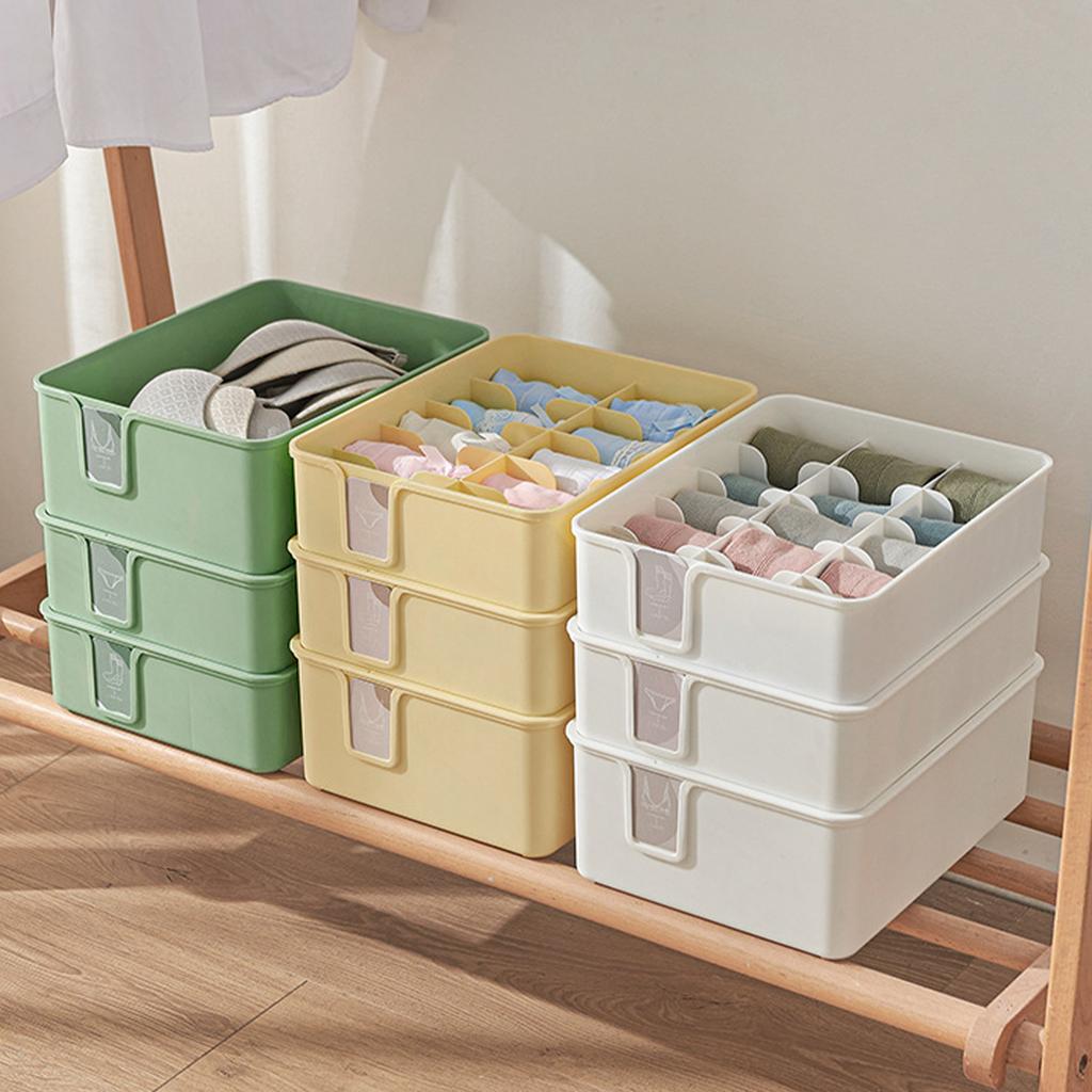 Sock Underwear Organizer Divider Plastic 15 Cell Closet Drawer Storage Box for Panty Ornament Ties
