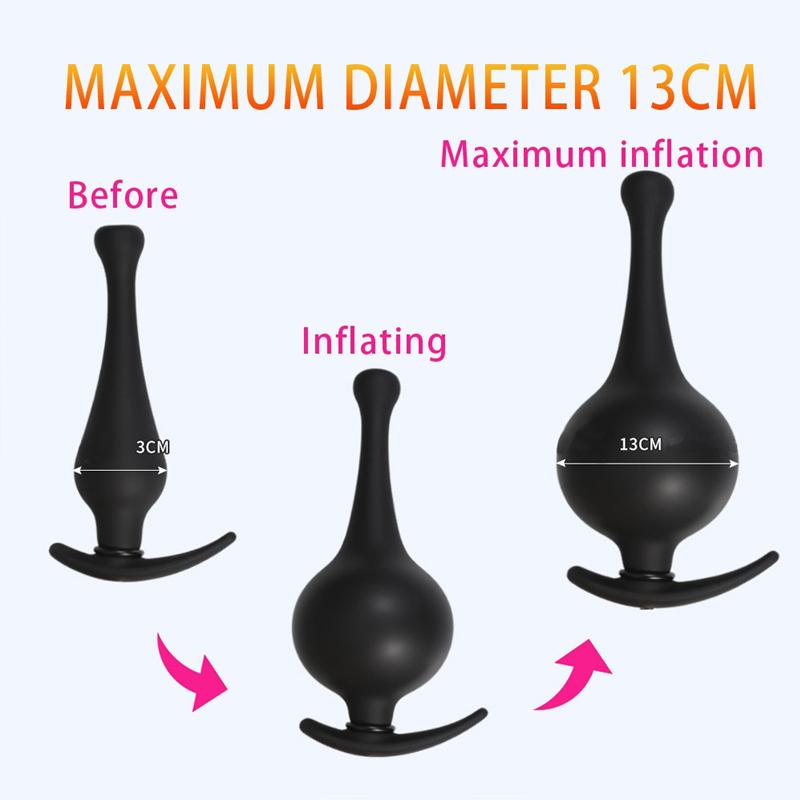 Super Big Inflatable Anal Plug Sex Toys Huge Silicone Butt Plug Large Buttplug Annal Dildo Pump Anus Dilator Expander Balls Bullet