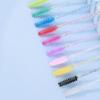 10pcs Eyelash Brush With Dust-proof Tube Container Reusable Crystal Disposable Lash Mascara Wand Makeup Applicator For Eyelash