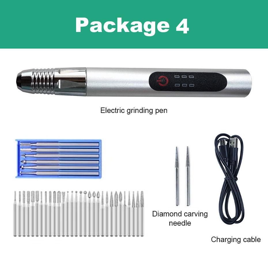 Electric Grinding Pen Adjustable Speed Engraver Small Grinding Machine Mini Tool Set DIY Jade Engraving Pen Polishing Pen