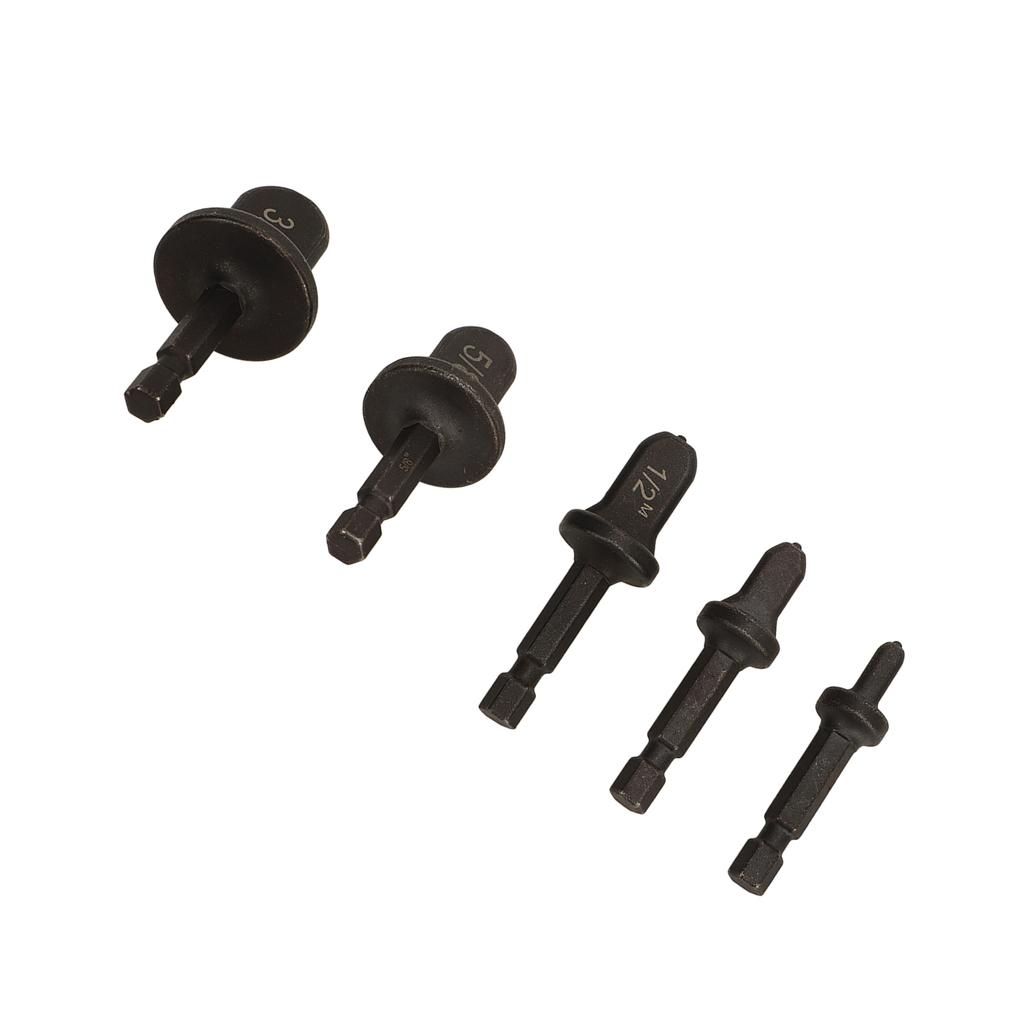 5pcs Copper Tube Expander Copper Pipe Swaging Tool Drill Bit Set for Air Conditioner Repair