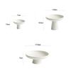White Tall Fruit Snack Dish Ceramic Round Western Dessert Plate Exquisite Vertical Fruit Pasta Storage Tray Restaurant Tableware