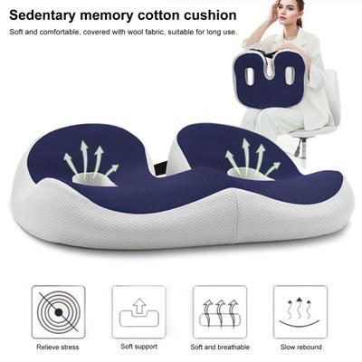 Ergonomiczna poduszka na siedzenie na hemoroidy, łagodzenie nacisku na kość ogonową, pianka memory, miękka tkanina polarowa, łagodzenie bólu pleców, powolne odkształcanie się siedziska
