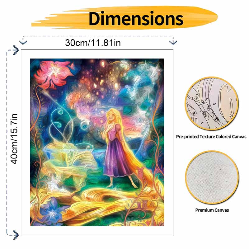 Disney Rapunzel Painting Kit Canvas DIY Home Decor Gift