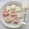 30/50/75g 3D Hibiscus Cherry Blossom Mung Bean Ice Skin Mooncake Mold