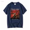 Vintage 2000 Rhapsody of Fire T Shirt Dawn Victory Long Sleeves Vintage Washed Designer Clothes Homme Casual Stylish