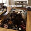 Bear and Butterfly Themed Area Rug for Living Room - Soft Plush Carpet with Nature Motif, Cozy Home Decor Skid Resistant Carpet