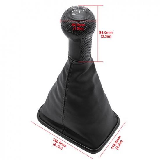 5-Speed Gear Shift Knob Lever Gaiter Boot For Volkswagen Jetta Bora MK4