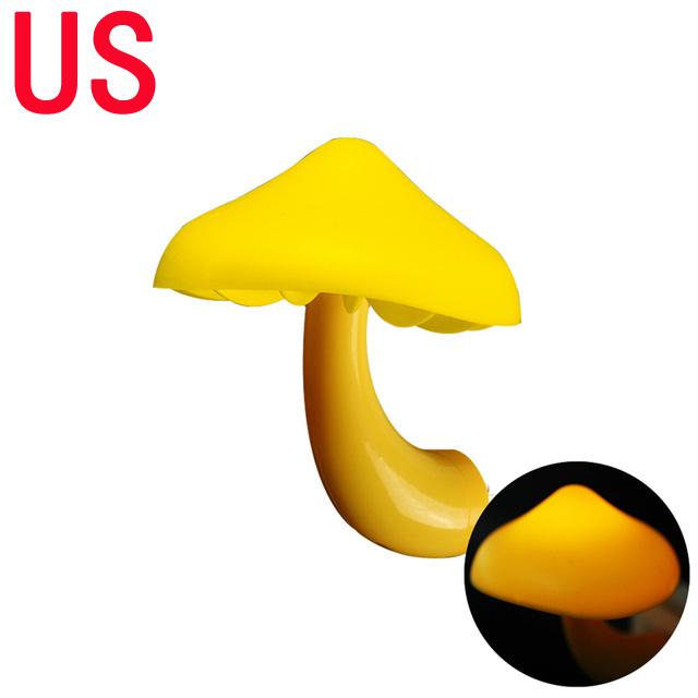 

Светодиодные ночники в форме гриба, настенные светильники, автоматический сенсорный цоколь, датчик управления освещением, спальня, декор, освещение, вилка EU US