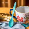 JOYYE 'Hua Chao Yue Xi' Ceramic Mug Set with Spoons