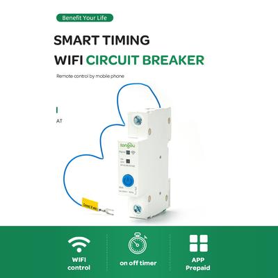 Disjuntor Inteligente WIFI 1P DIN ?Rail Switch Ewelink APP Control compatível com Alexa e