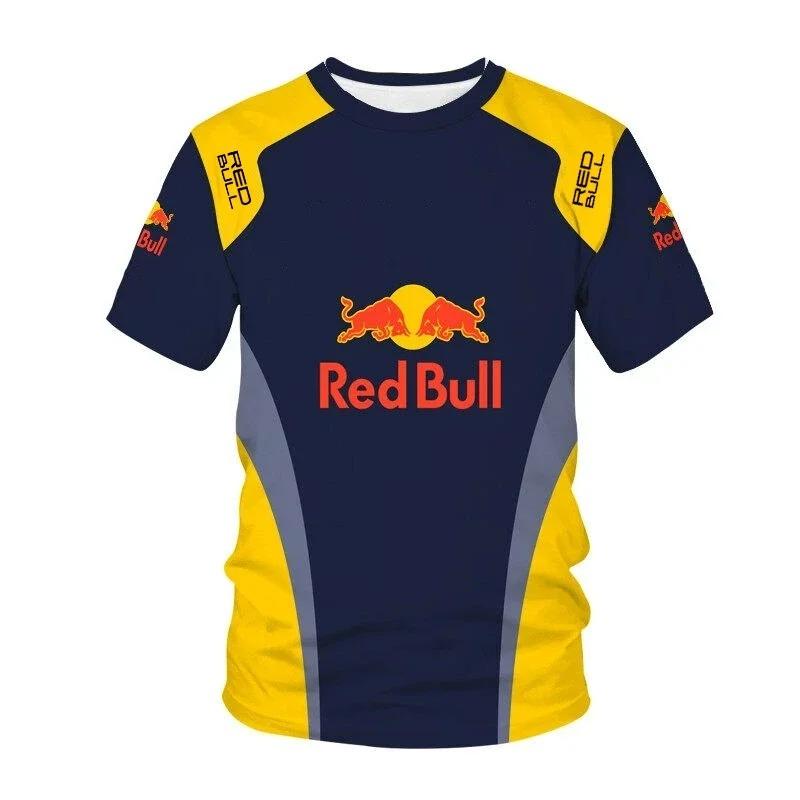 Tričko s potlačou loga Red Bull Motorcycle, Jarná/letná uniforma tímu Red Bull Racing, Pánske tričko s krátkym rukávom na jazdu v teréne