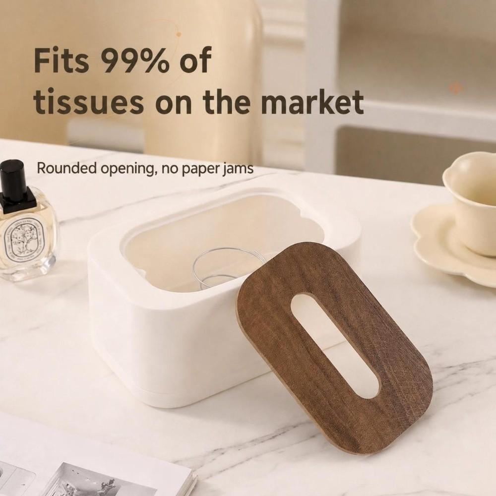 Auto Lift Spring Tissue Box With Lid Space-saving Square Tissue Box Tissue Dispenser Desktop Use
