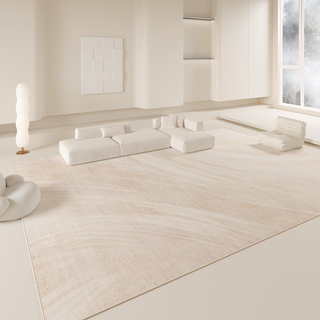 Line Cream Style Carpet Anti-slip and Easy-to-Clean Bedroom Floor Mat Living Room Carpet Home Decoration