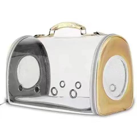 

Transparent Outdoor Travel Cat Bag Portable Car Cat Breathable Carrying Space Capsule Pet Backpack Handheld Crossbody Cat Cage золотий