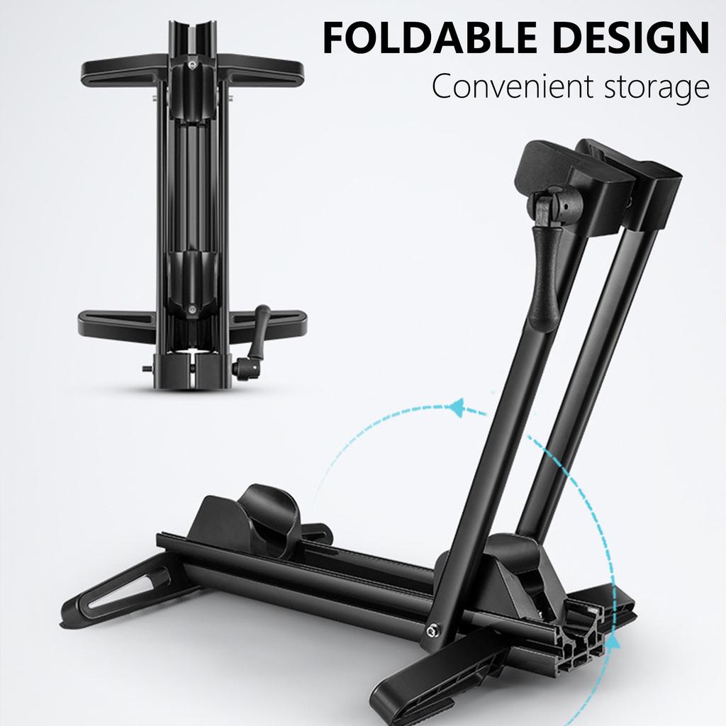 Foldable Bicycles Stand Road Bike Storage Parking Rack Folding Indoor Parking Wheel Holder for 24”-29” Bicycles