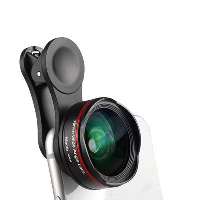 Φακός κάμερας Smartphone 5K Ultra HD 18mm 128 μοιρών Ευρυγώνιος 15X Φακός τηλεφώνου Macro χωρίς παραμόρφωση με