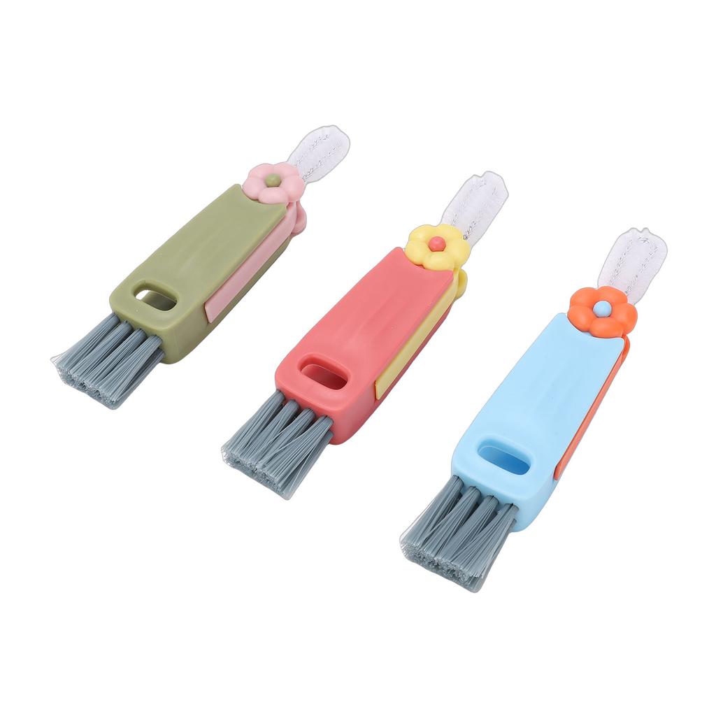 3 Pcs Cup Lid Cleaning Brush Multifunctional Bottle Cleaning Brush for Home Kitchen Blue Pink Green
