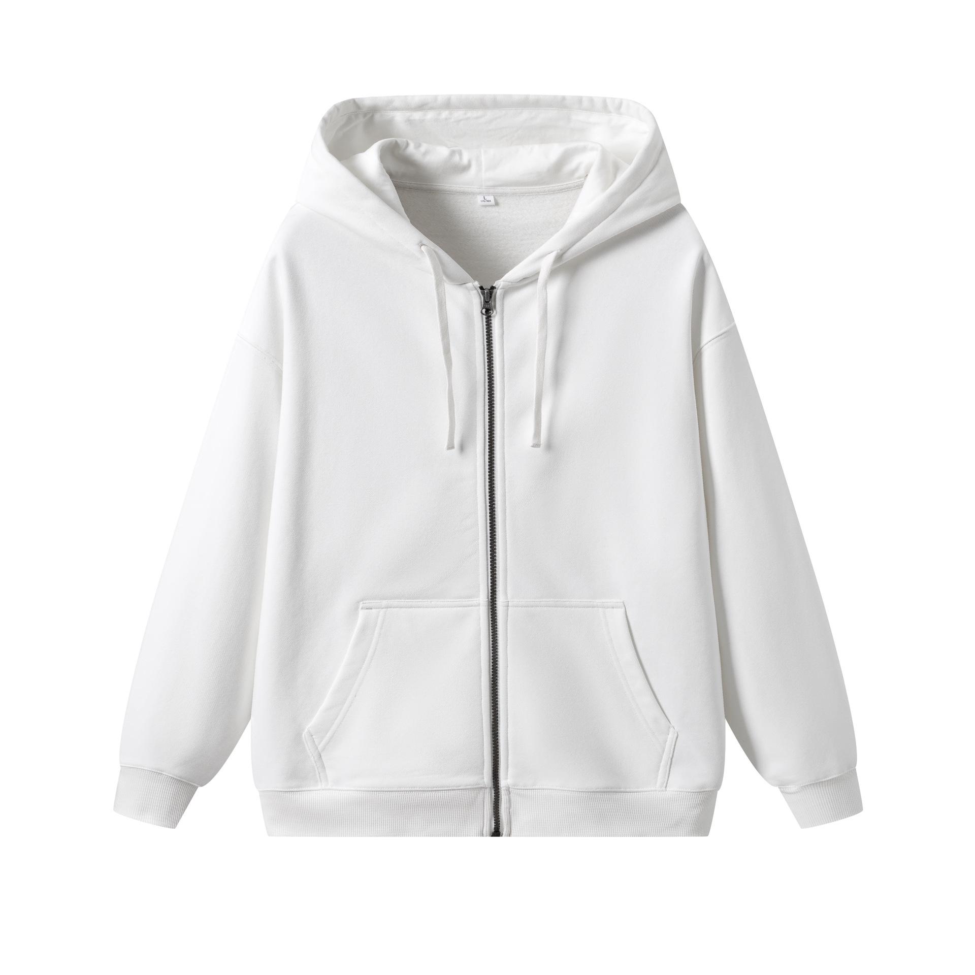 Sino-German BYBL430 Cotton-Polyester Blend Zipper Cardigan with Logo Print 5XL
