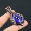 Lapis Lazuli Pendant Handmade Gemstone Jewelry, 999 Copper Wire Wrapped Pendant ,Unique Design Jewelry Pendant