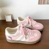 Pink moral training shoes female ugly cute spring chic niche round head student sports little white shoes