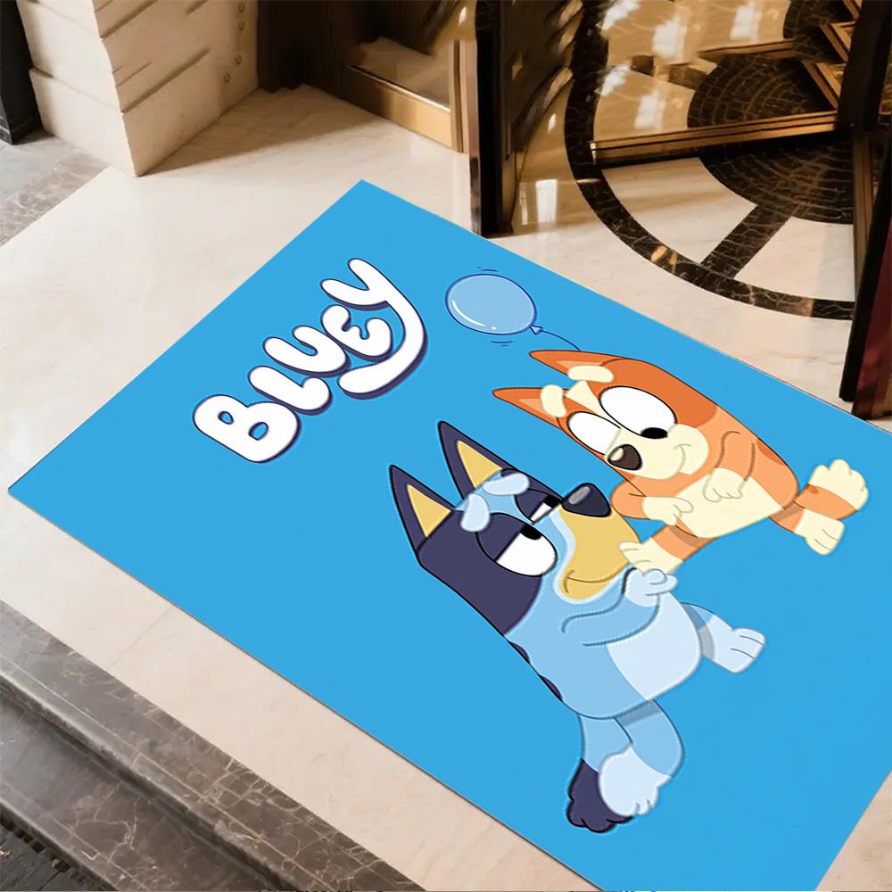 Bluey's Colorful Pals Carpet Suitable for Foyer Playrooms Dining Room Study room Antislip Carpet Office home decor Gift for Festivals