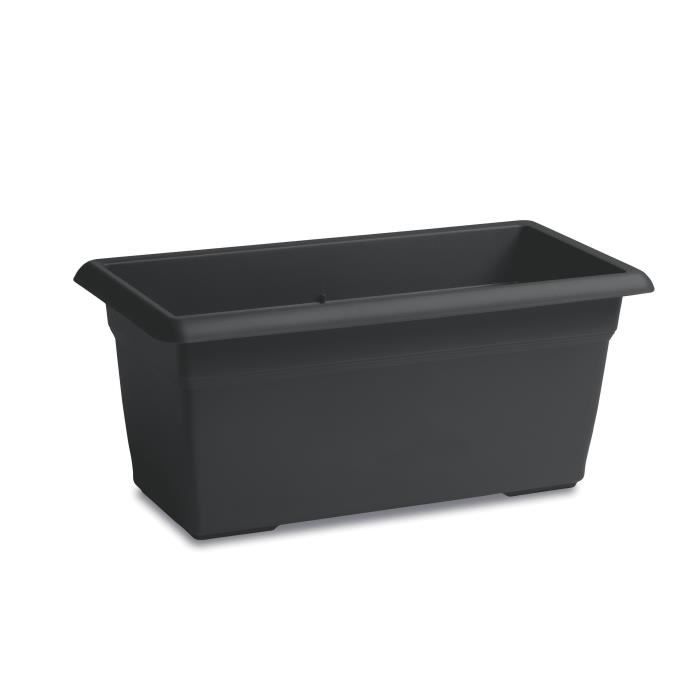 STEFANPLAST Bac a fleur/Jardiniere rectangulaire MEDITERRANEO - 110L - 100x45x40H cm - Plastique - Anthracite
