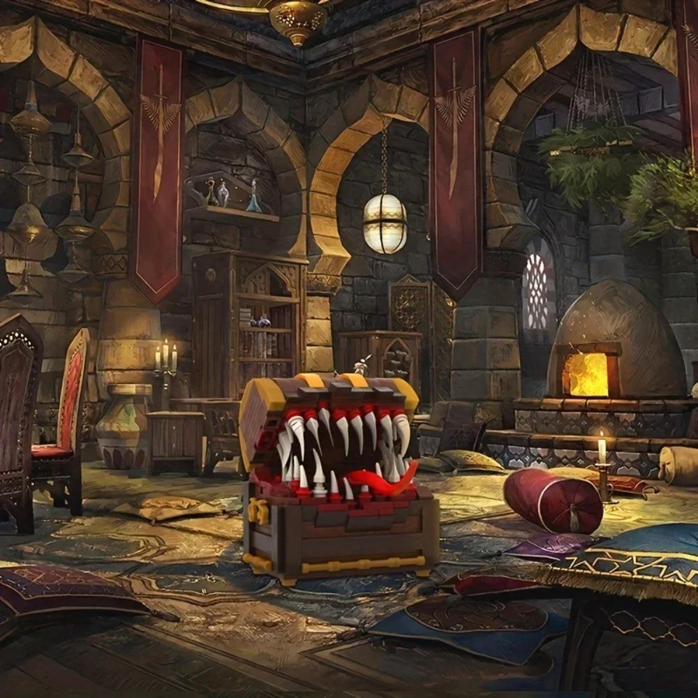 

330 шт. Набір будівельних блоків «Скриня зі скарбами монстра», Серія ігор «Піратська скриня зі скарбами» MOC, Набір будівельних цеглинок «Здобич»