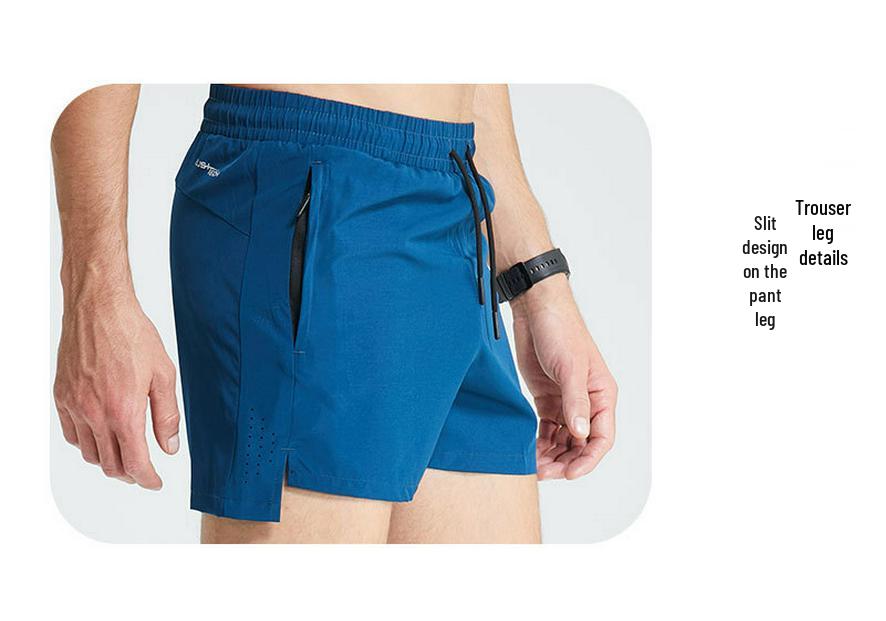 Men's Quick-Dry Mesh Running Shorts, 3/4 Length, Stretch & Breathable for Marathon Fitness