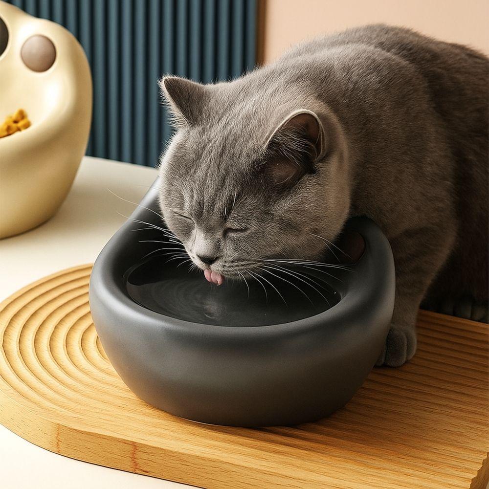 Non-slip Dog Food Bowl Anti Overturning Anti-tipping Bowl Ceramic Cat Bowl  For Cats Dogs