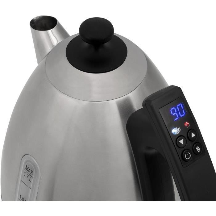 Bouilloire numérique Tristar WK-3403 - 2200 W - Maintien au chaud - Acier inoxydable - 1,7 L