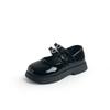Red leather shoes children's loafers 2025 new fashion single shoes girls black performance dance shoes flat shoes tide