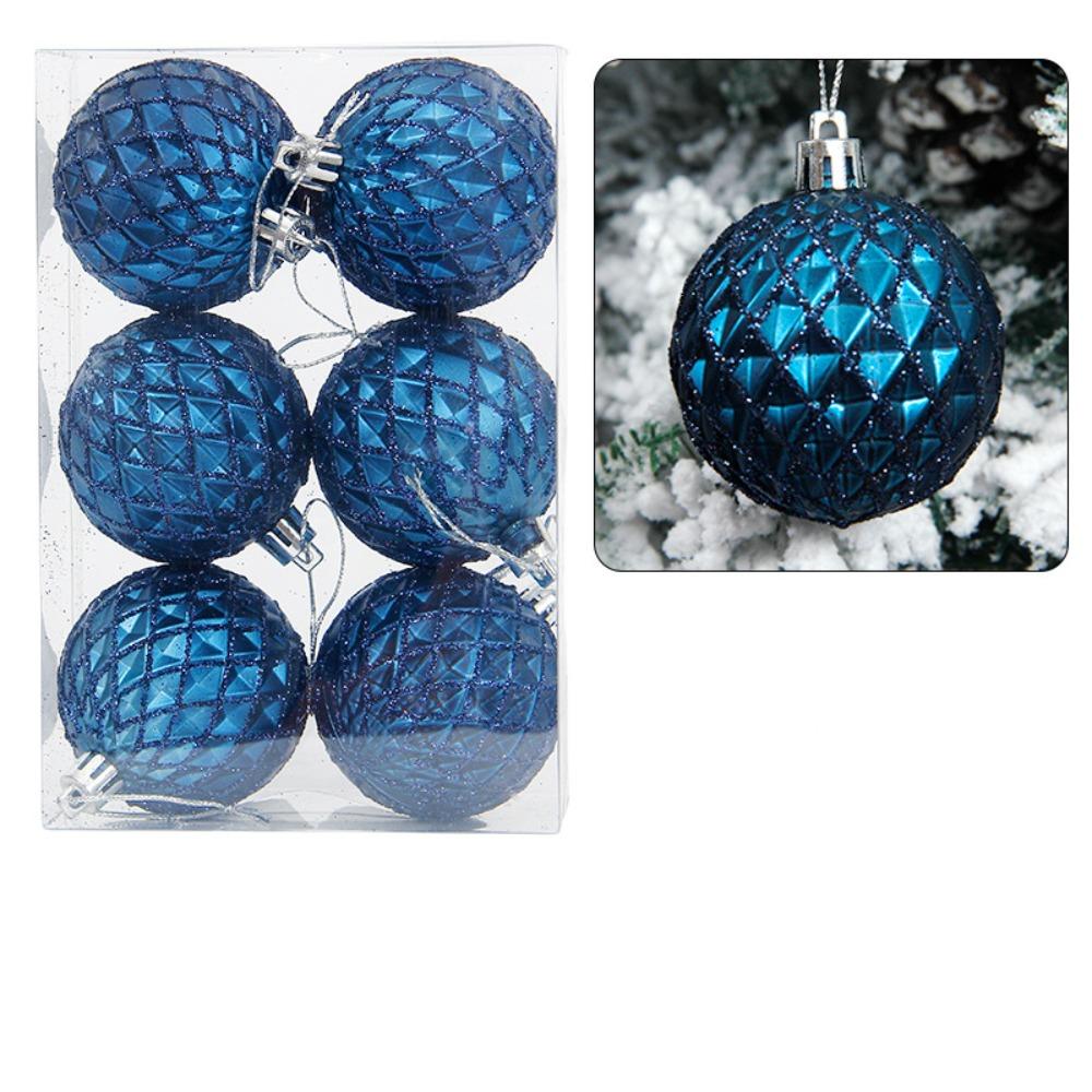 6Pcs/Set Gift Xmas Tree Decoration Hanging Christmas Spheres Pendant New Year