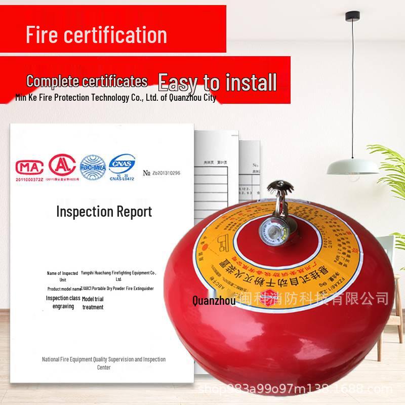 Automatic Temperature-Sensing Dry Powder Fire Extinguisher Ball (6kg/4kg/8kg) Hanging APT 4kg