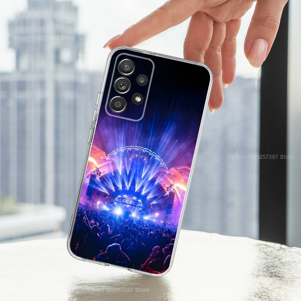 

Music T-TOMORROWLAND Case For Samsung A51,30,71,S9,Ultra,Lite,S22,21,PIus,10,20,FE,23,Transparent, Silicone SamsungA21S