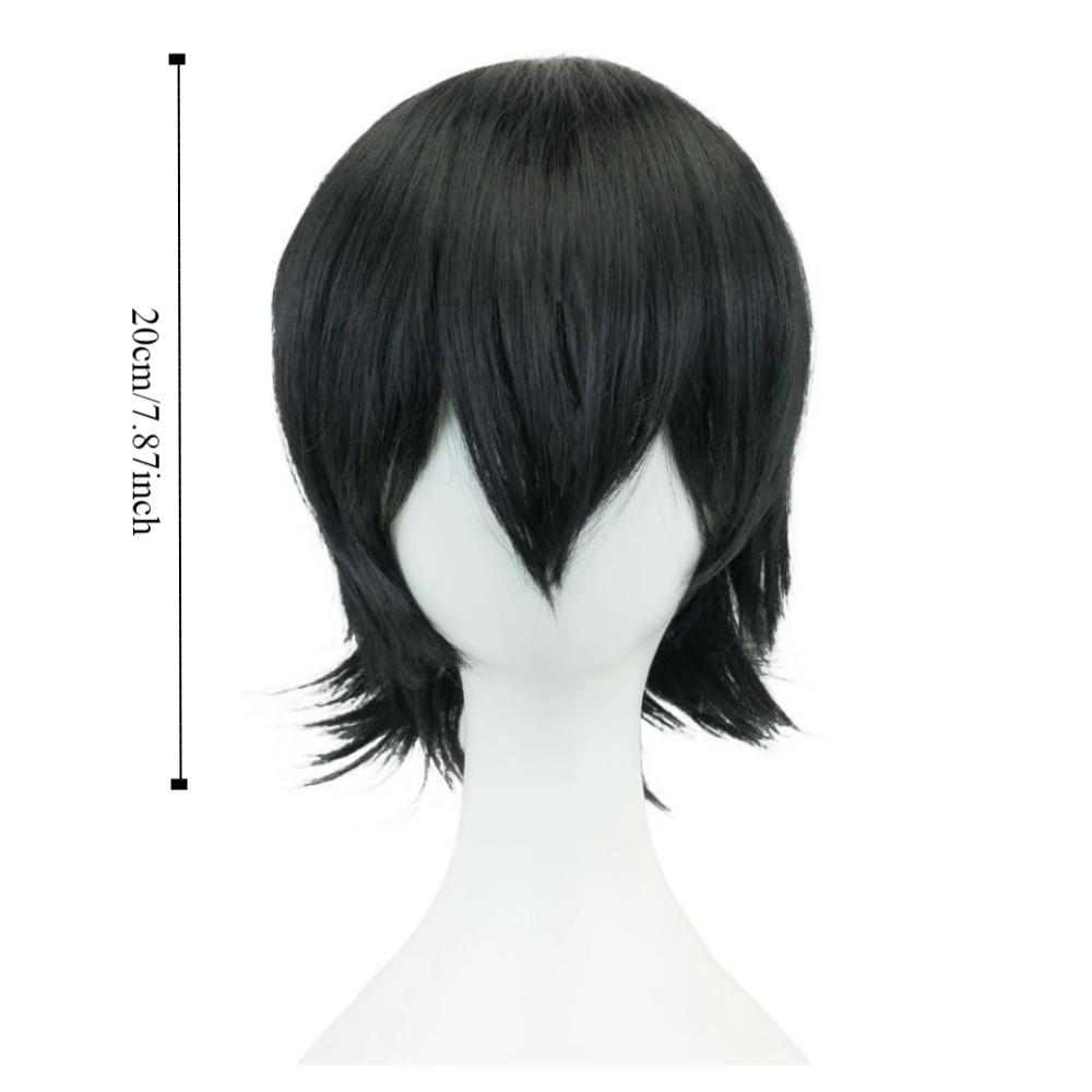 Parrucche BOB Biondo Rosa Arancio con Frangia Sintetiche Anime Stratificate Halloween