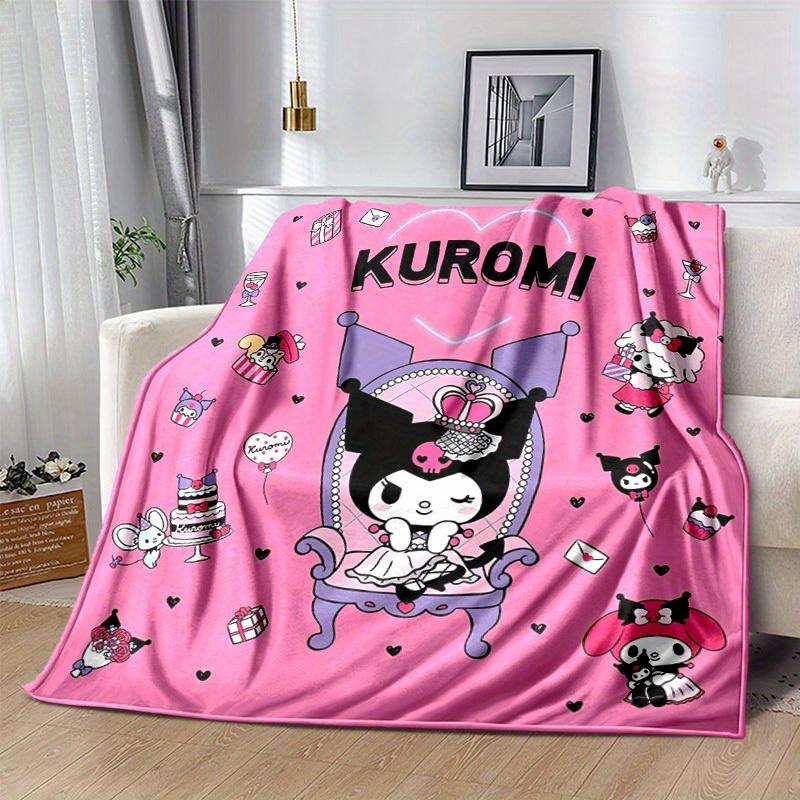 1pc. Cute Kuromi Crowned Plush Blanket - Perfect for Home, Office, or Outdoor Use - Ideal Gift Ideaz0411289