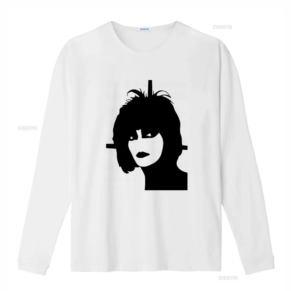 Mens Siouxsie Sioux Silhouette Punk Banshees T Shirt Vintage Washed Top For Everyday Wear Versatile Stylish Designer Clothes