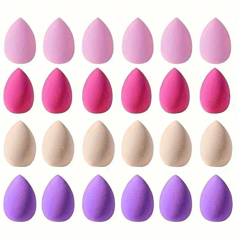 10pcs Beauty Sponges, Makeup Blender, Dry & Wet Use, Cosmetic Puffs In Random Colors & Shapes, Flawless Foundation Application