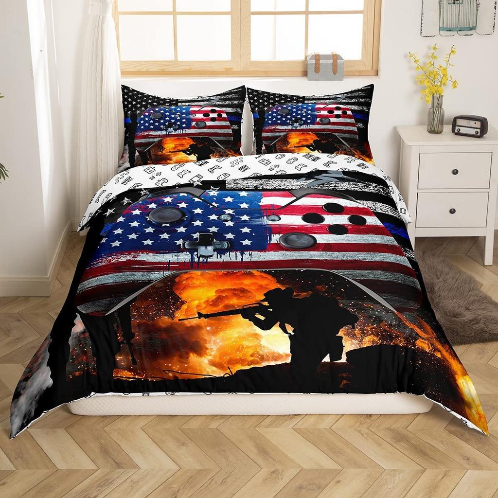 Sunflower Cowhide Three-Piece Quilt Cover 3D Digital Printing Bedding Set Bed Cover