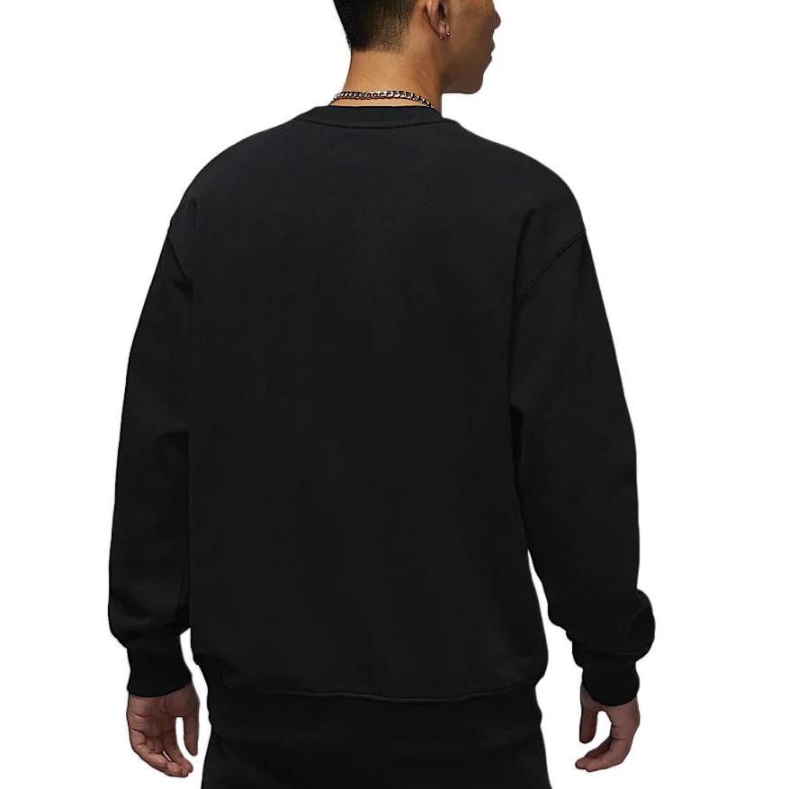 Jordan Flight Fleece Logo Dünnes Fleece Rundhals Sport-Sweatshirt Herren Sweatshirt Schwarz FV7260-010
