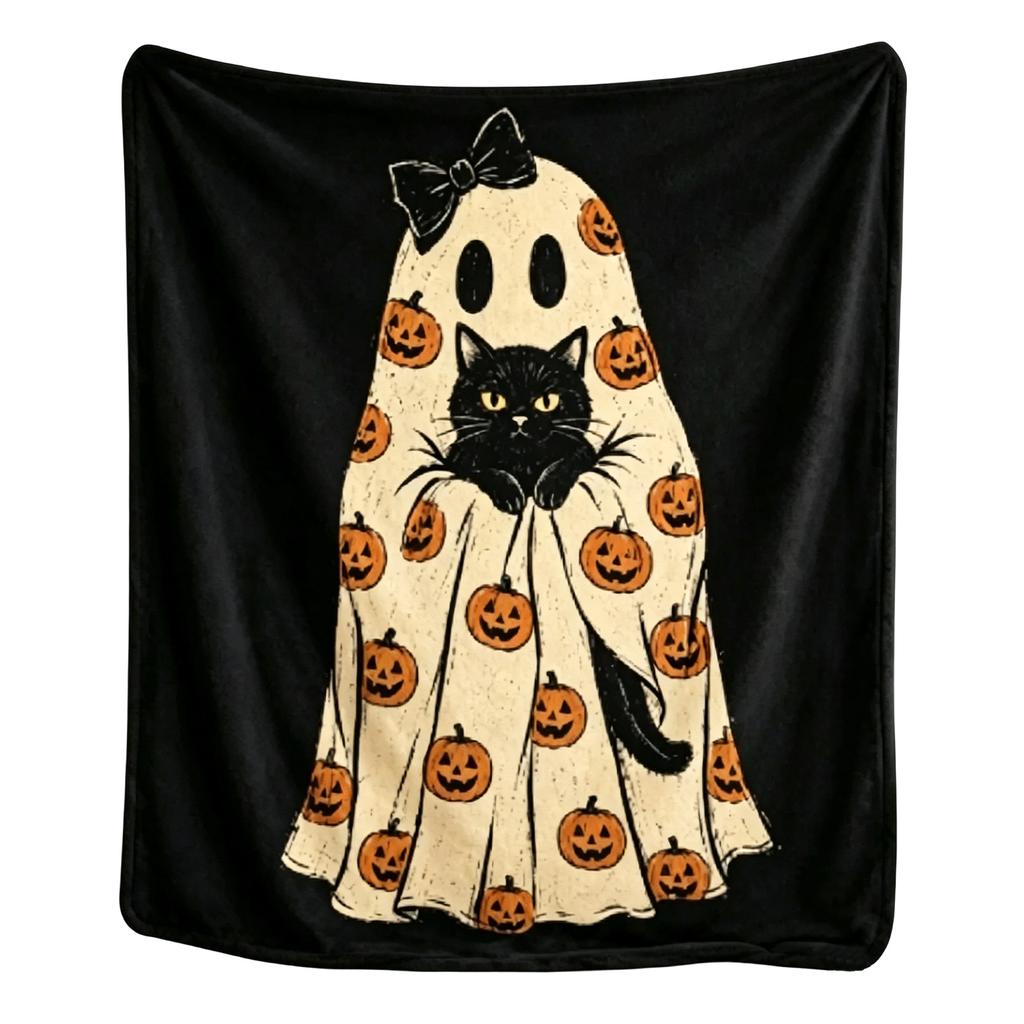 Halloween Throw Blanket Single-Sided Print Decor 70 cm for Bed Sofa