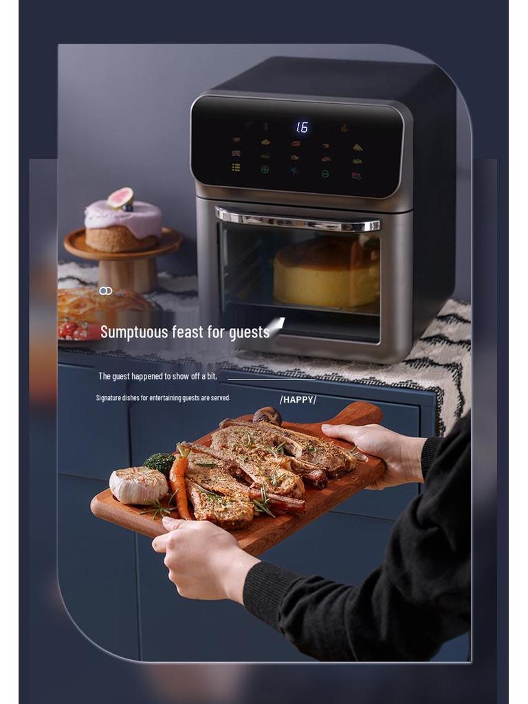 Smart Touchscreen Air Fryer: Smoke-free, Oil-free, Multifunctional Electric Oven for Home Use