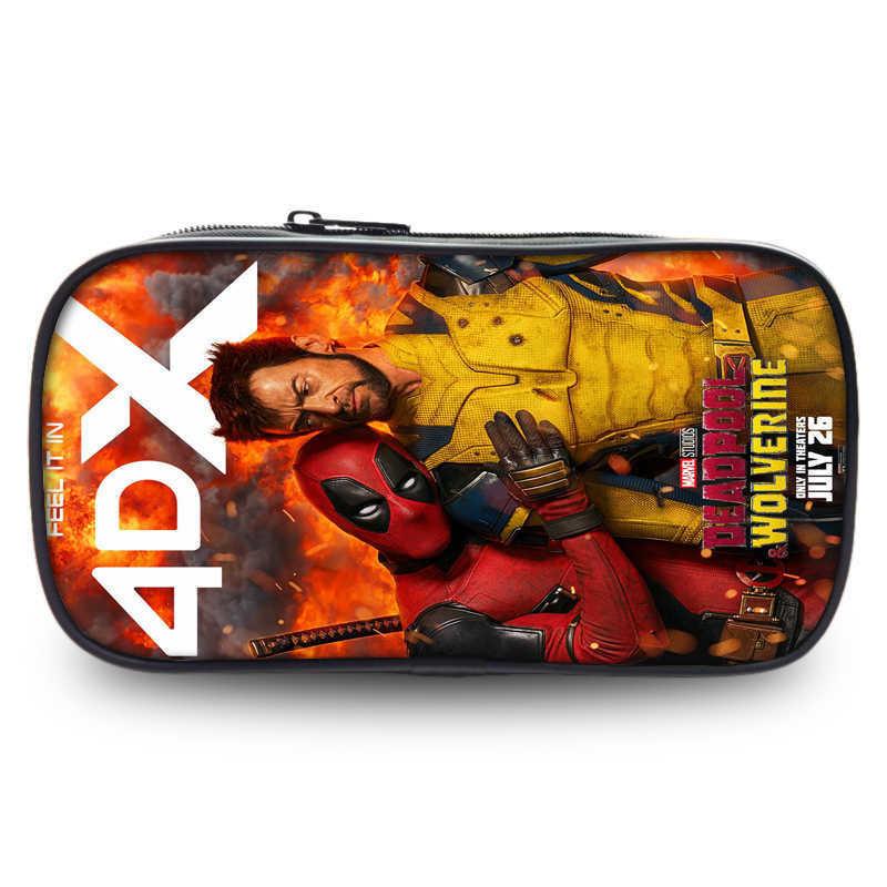 Deadpool And Wolverine Large Capacity Oxford Fabric Pencil Case For Students