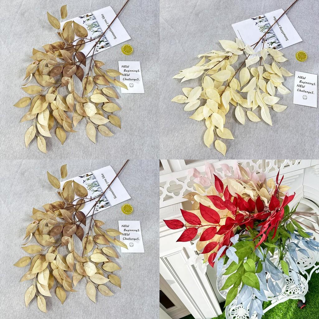 Millennium Leaf Silk Plant Realistic Home Decor Artificial Foliage Wedding Photo Prop