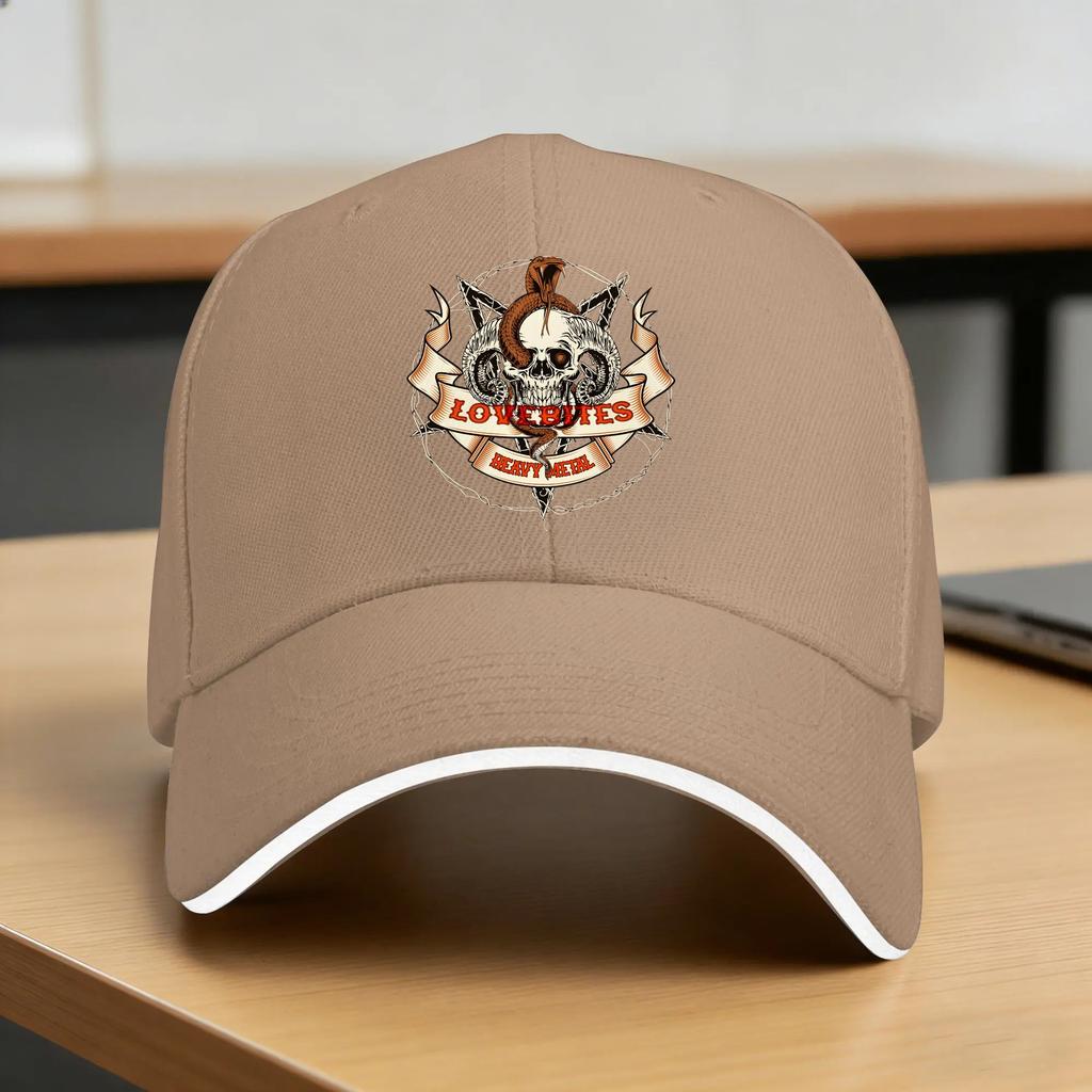 Lovebites Sun Baseball Cap Spring Couple Women Metal Band Design Trucker Hat Adjustable Fashion Outdoor Sport Snapback Cap