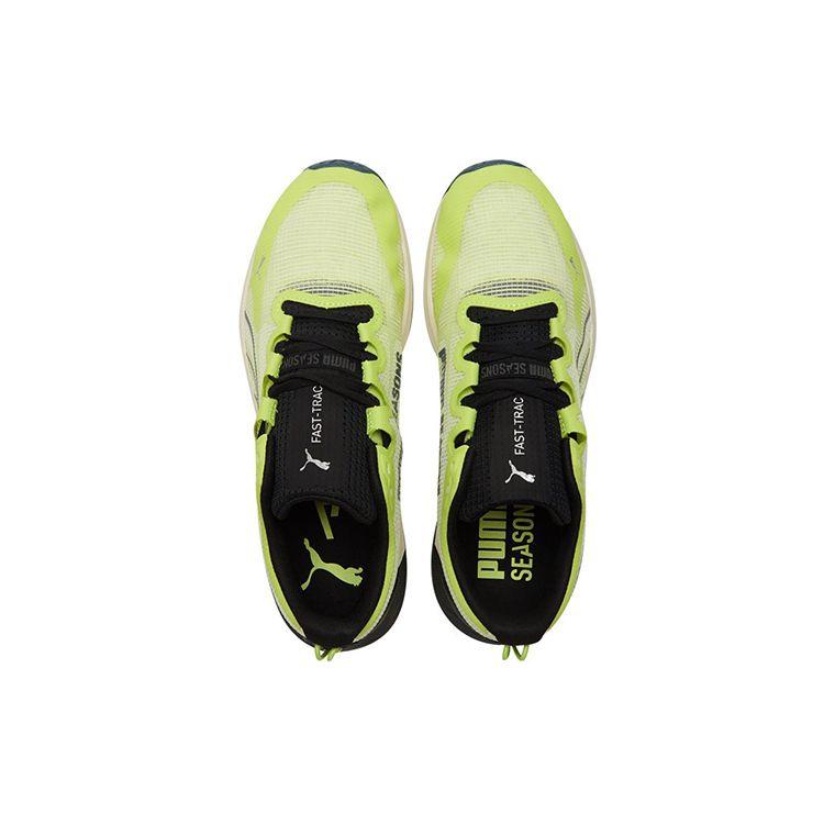 Puma Men's Fluorescent Green Fast‑Trac Nitro Low Top Training Running Shoes 377044-05