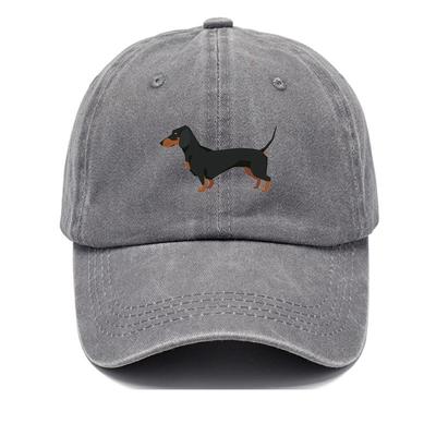 Retro Dachshund Baseball Cap For Both Men And Women, Adjustable And Cute Cartoon Design Suitable For Sports And Casual Wear